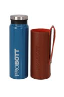Probott Thermosteel Stainless Steel Hot and Cool Water Bottle for Long Time -Almost for 18 Hours with Vacuum Insulated and Lid Flask, Leather Cover (750 ml)