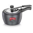 Prestige 3.0 Litres Apple DUO Plus Svachh Induction Base Inner Lid Anodised Pressure Cooker Black  Stainless Stee Deep Lid with Metallic Safety Plug