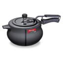 Prestige 5 Litres Svachh Nakshatra Plus Induction Base Inner Lid Hard Anodised Pressure Handi Black Deep Lid Anti-Bulge Base Sturdy Handles