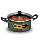 Hawkins Futura 3 Litre Cook n Serve Stewpot, Non Stick Pot with Glass Lid, Cooking Pot with Lid, Black (NST30G)