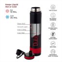 Dubblin Trump Stainless Steel Double Wall Vacuum Insulated BPA Free Water Bottle with Sipper & Anti Skid Bottom,Sports Thermos Flask Keeps Hot 12 Hours, Cold 24 Hours (Red 1000 ML) Visit the DUBBLIN Store