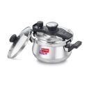 PRESTIGE CLIP ON MINI SVACHH SS SPILLAGE CONTROL PRESSURE COOKER WITH GLASS LID 3 LITRE