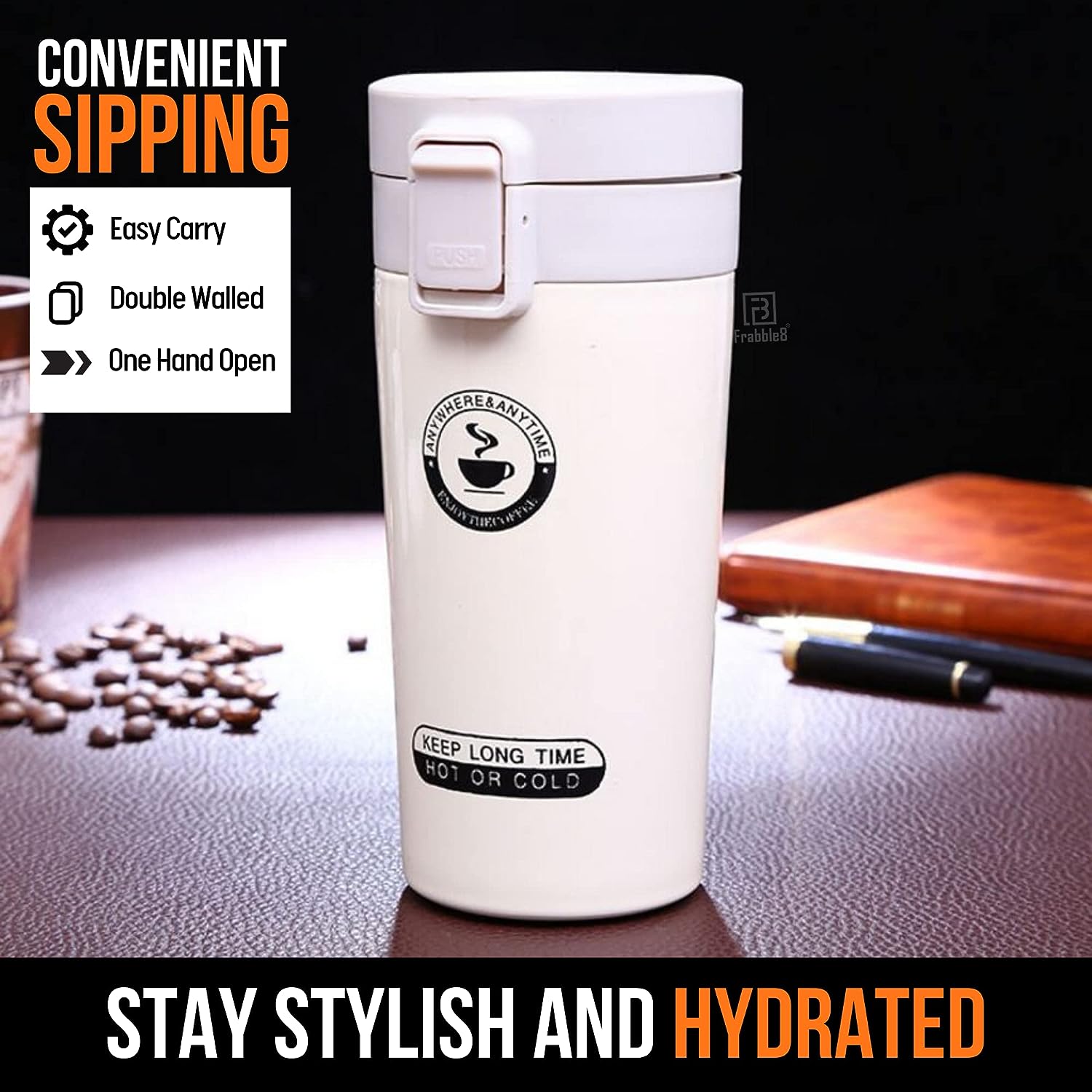 Tea Infuser Vacuum Flask 300ml Insulated Thermos Bottle Travel Coffee Mug