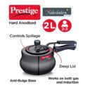 Prestige 2 Litres Svachh Induction Base Inner Lid Hard Anodised Handi Black
