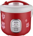 Skyline VT-9060 Electric Rice Cooker with Steaming Feature (1.8, Red- Convenient Measuring Cup and Rice Paddle Included. Switch Automatically From Cook to Warm for Perfect Rice Every Time 3 Extra Food Steamer