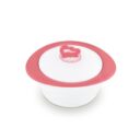 Trueware Zinna Impulse Inner Steel Casserole, 2500 ml, White Pink | PU Insulated | BPA Free | Food Grade | Easy to Carry | Easy to Store | Ideal for Chapatti | Roti | Curd Maker | Hot Pot