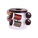 TRUEWARE Revolving Herbs and Spice Rack | 8 in 1 Masala Rack Set | Seasoning Kitchen Storage Organization | Turntable Condiment Stand | Revolving Spice Rack | Round Plastic Masala Spice Rack | Condiment Set | Spice Container jar bottle | spice rack unbreakable(Round)