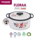 Trueware Floraa Casserole | Grey | 3000 ML | Thermoware Casserole | BPA Free | Inner steel outer plastic | 100% Food Grade | Serving Casserole